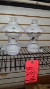 Lot of (15) 11" white garden lanterns