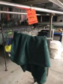 Lot of assorted green damask linens including: (18) 120" round; (21) 90" round; (3) 108" round; (14)