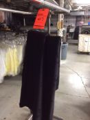 Lot of assorted black damask tablecloths including: (3) 54" x 120"; (3) 90" x 132"; (32) 90" x 156"