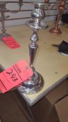 Lot of (45) 12" silver candle holders