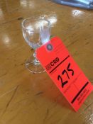 Lot of (251) 4 oz wine glasses with (7) racks, add'l $8 fee per rack