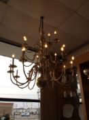 Brass 21- light chandellier