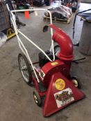 Giant Vac walk behind leaf vacuum with Briggs and Startton Intek 6.5 hp motor