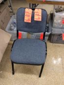 Lot of (100) black upholstered stackable chairs