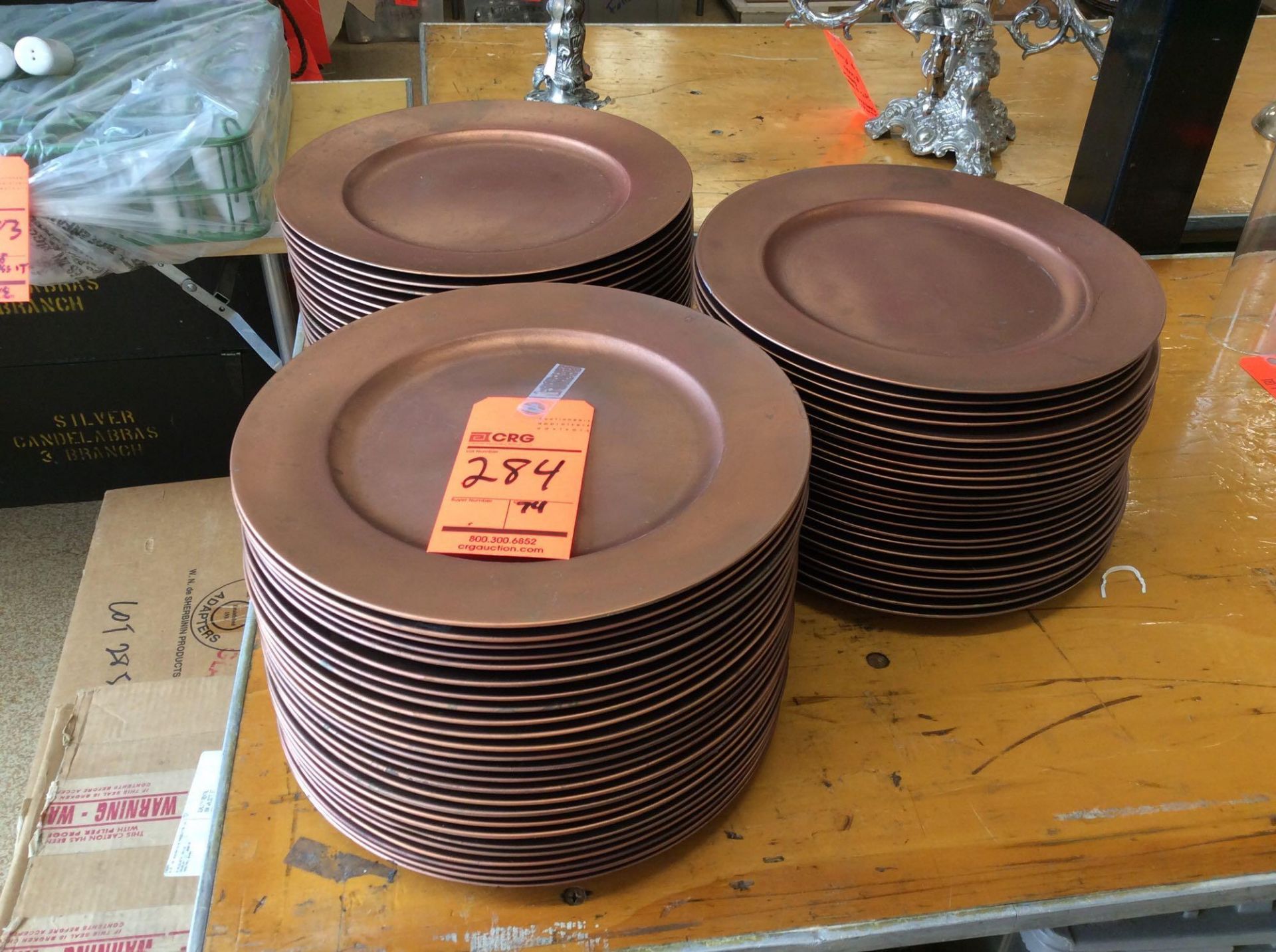 Lot of (74) 13" copper colored chargers - Image 2 of 2
