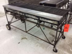 Lazy-Man charcoal type gas 5'6" portable gas broiler