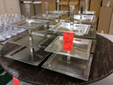 Lot of (6) 3-tier silver-plated cupcake/dessert stands