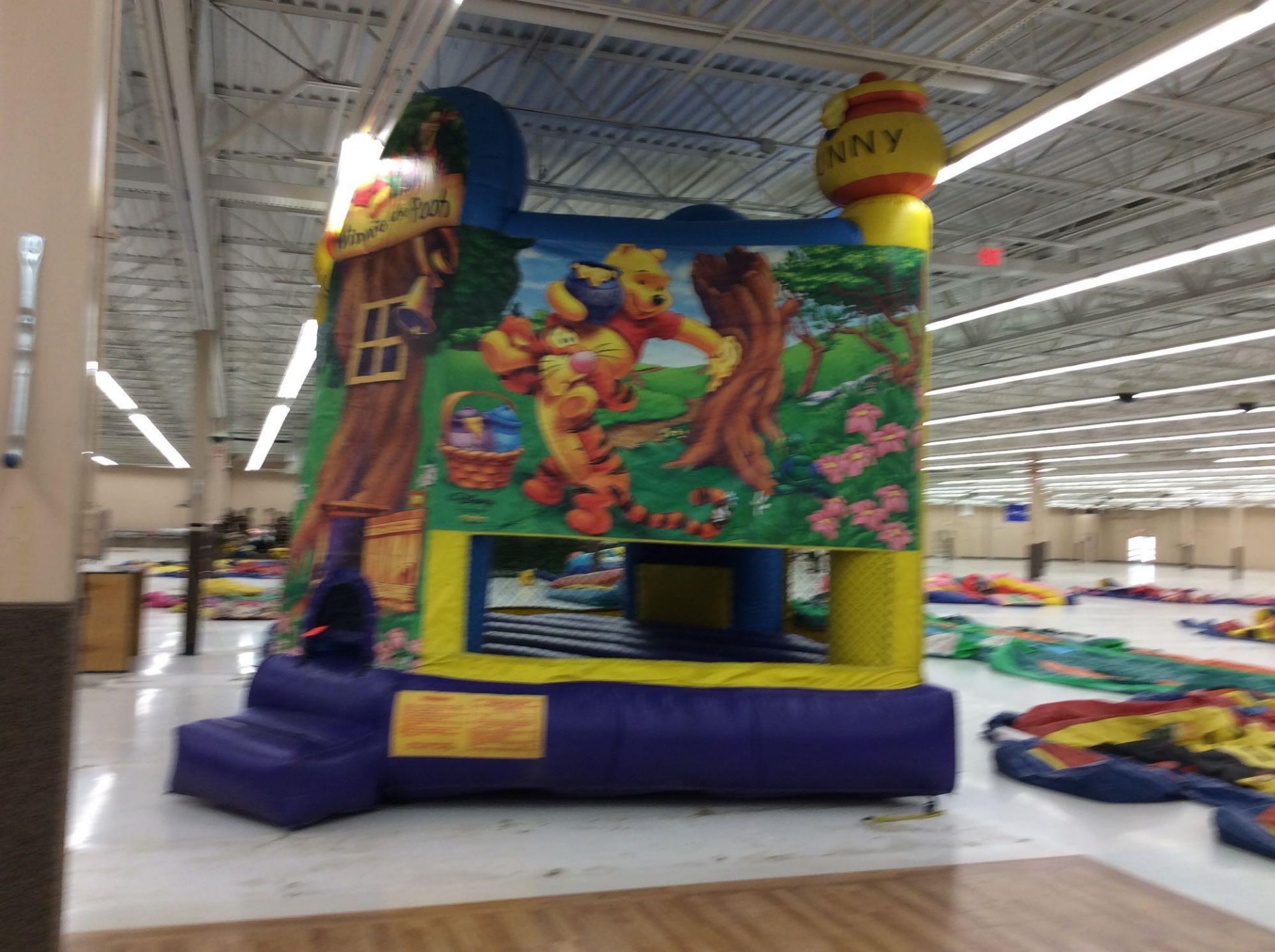 15' x 15' inflatable "Winnie the Pooh" bounce house, with blower. - Image 2 of 3