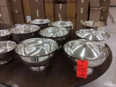 Lot of (11) asst silver-plated footed bowls, 12"-16" diameters