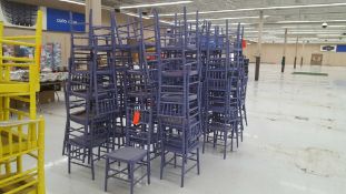 Lot of (61) lavender ballroom chairs