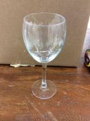 Lot of (175) French water glasses, 8" - includes(7) washing/transport racks