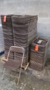 Lot of (142) assorted brown Samsonite folding chairs