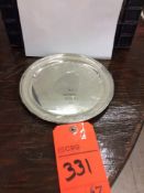 Lot of (67) silver-plated round trays, 6" diameter