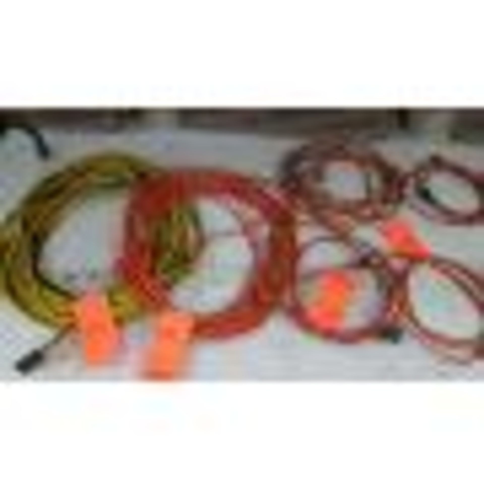 Lot of (18) assorted electrical extension cords, one drop light extension cord
