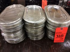 Lot of (105) silver-plated oval trays, 6.25" x 11.25"