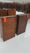 Lot of (4) assorted podiums, (2) floor type, and (2) table or desk mounted type with wood