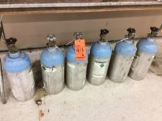 Lot of (6) compressed helium tanks