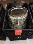 Lot of (100) silver-plated chargers, 12" diameter