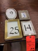 Lot of (143) asst picture frames w/table numbers