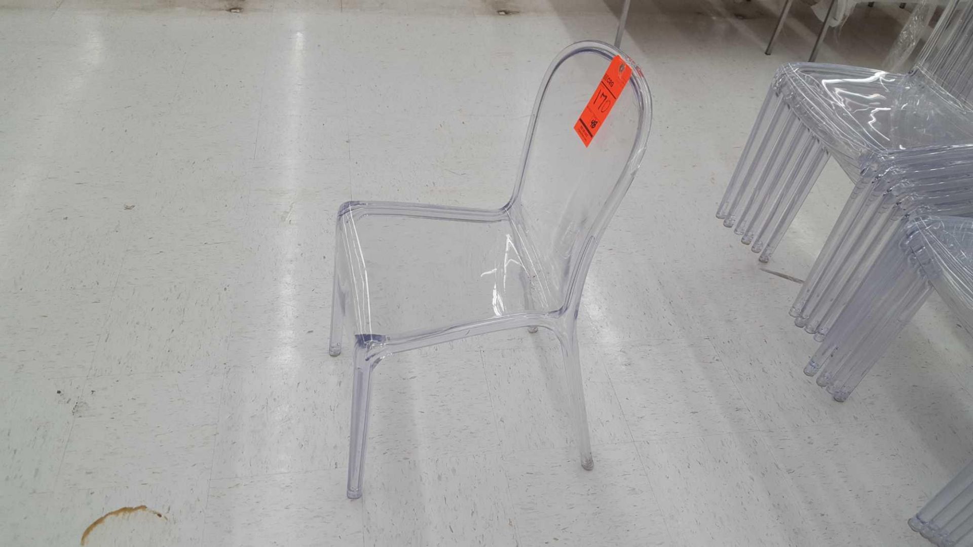 Lot of (50) clear plastic side chairs - Image 2 of 2