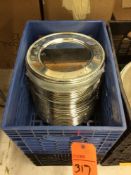 Lot of (100) silver-plated chargers, 12" diameter