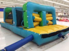 2-pc obstacle course inflatable bounce house, approx. 10' x 40', with (2) blowers
