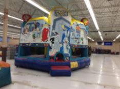 15' x 15' inflatable" looney tunes" bounce house, with blower.