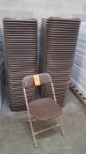 Lot of (108) brown folding Samsonite chairs