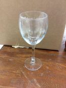 Lot of (182) French water glasses, 8.5" - includes (8) washing/transport racks