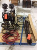 lot includes (1) 3.5 HP trash pump, with intake hose, (1) electric drum pump, (1) manual drum pump