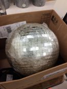 12" diameter disco ball, and a model 6107 bubble machine