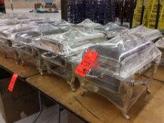 Lot of (5) 14" x 22" silver plated chafers