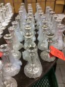 Lot of (37) silver-plated candlesticks, 7.5" tall
