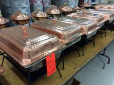 Lot of (5) copper finish chafers, approx. 14" x 22"