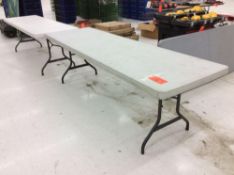 Lot of (2) Lifetime 8' folding leg tables