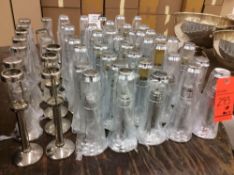 Lot of (54) asst tealight candleholders and oil candle lights