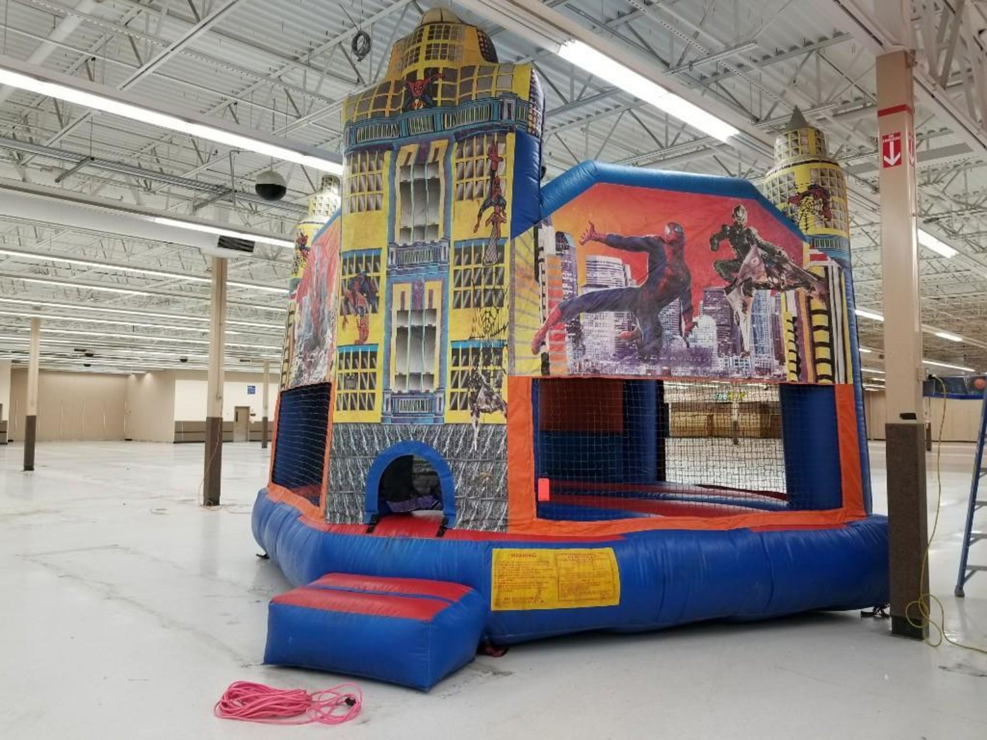 15' x 15' Spiderman inflatable bounce house with blower