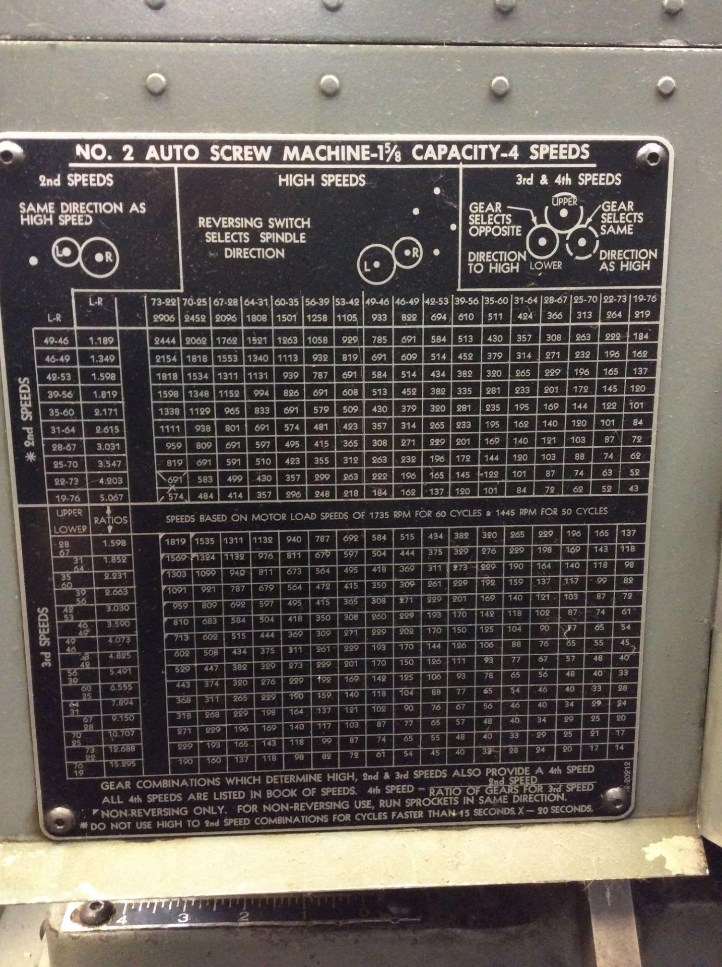 Brown and Sharpe square base automatic screw machine, mn 2, sn 542-2-6954, 1 5/8" capacity, 4 speeds - Image 4 of 7