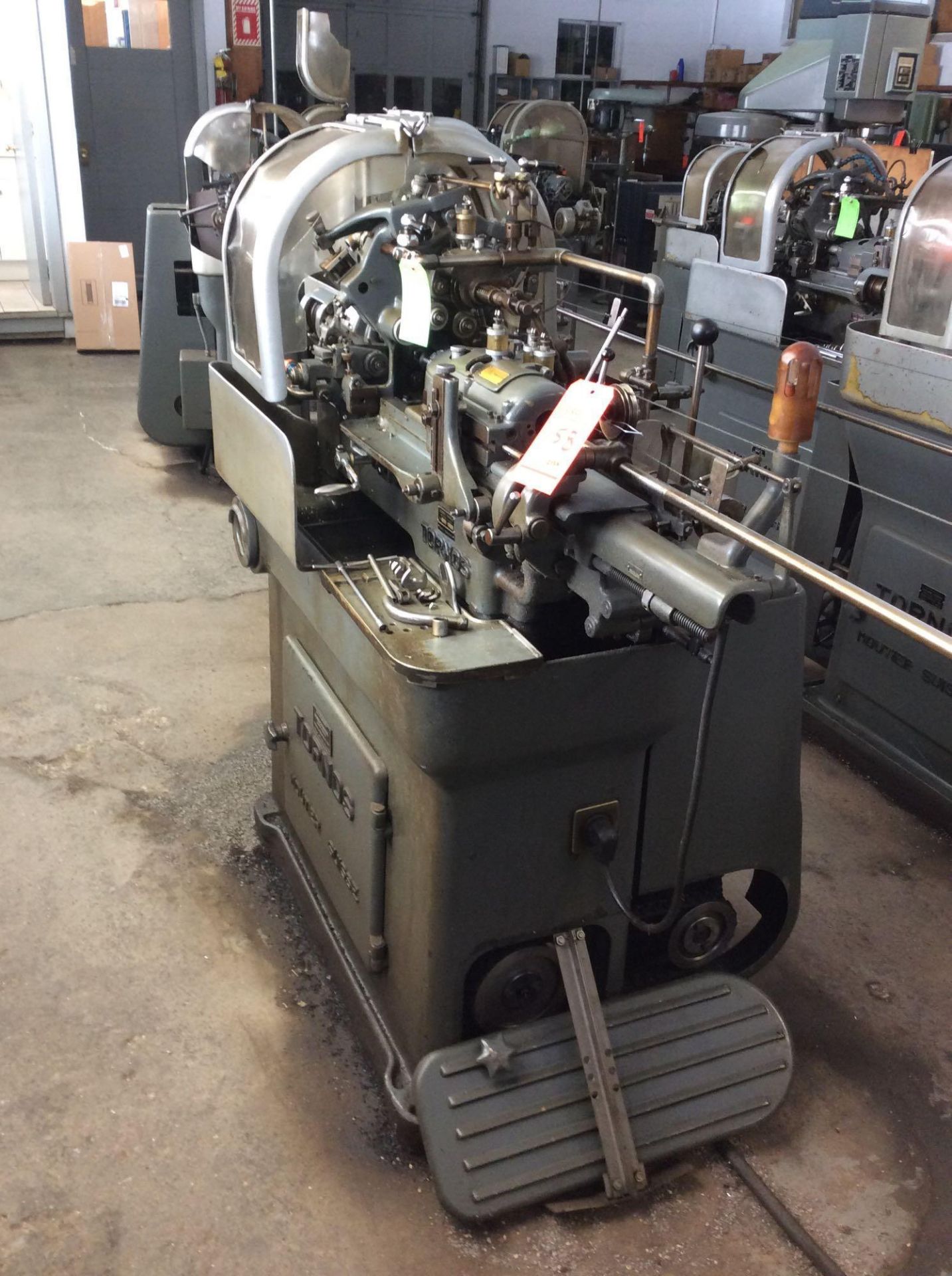 Tornos Moutier Suisse automatic screw machine, mn R125, sn 66932, spindle stop, XIII-Y sn 4059 and X