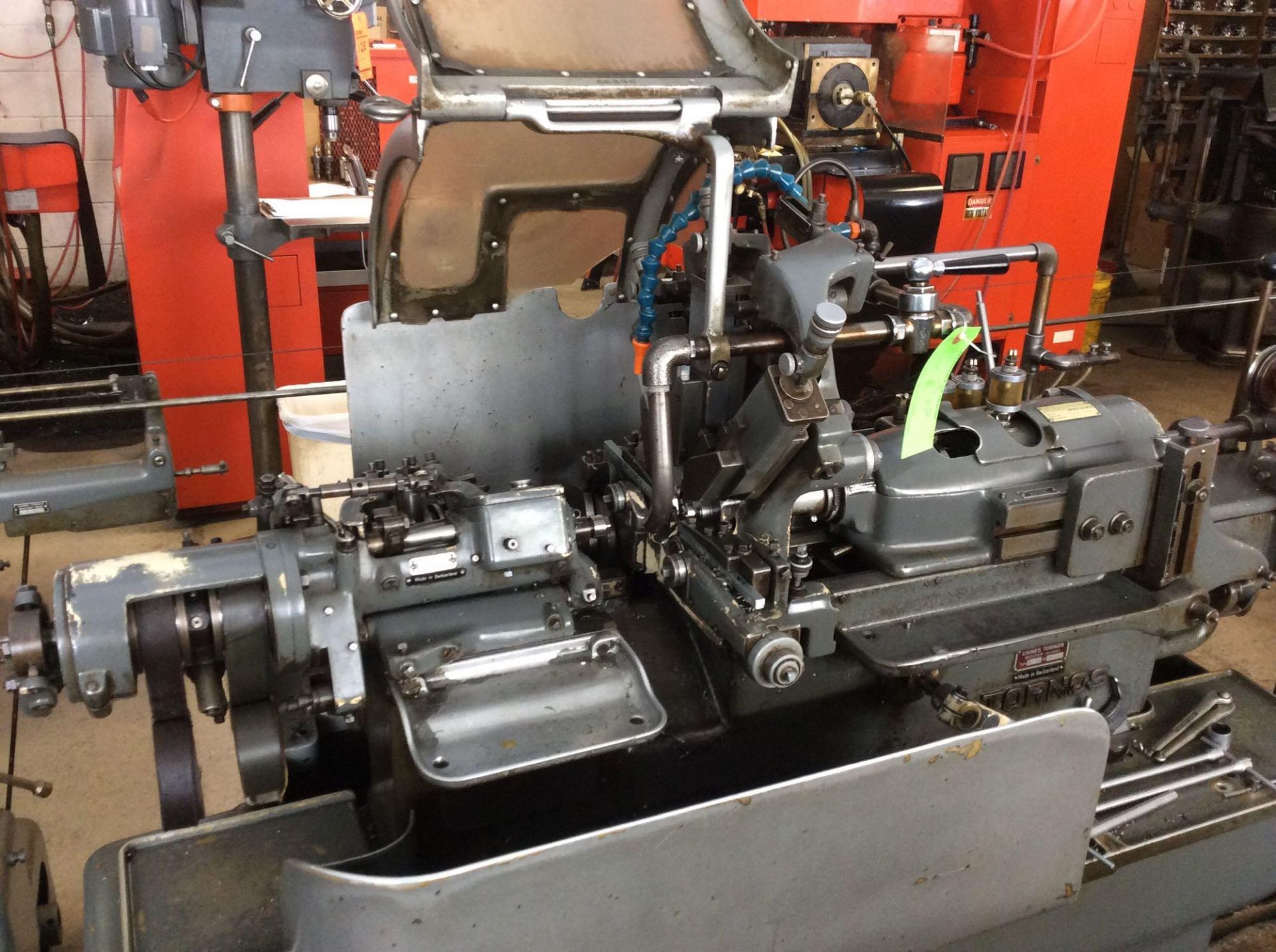 Tornos Moutier Suisse automatic screw machine, mn R125, sn 36563, spindle stop, cross drilling XIII- - Image 3 of 5