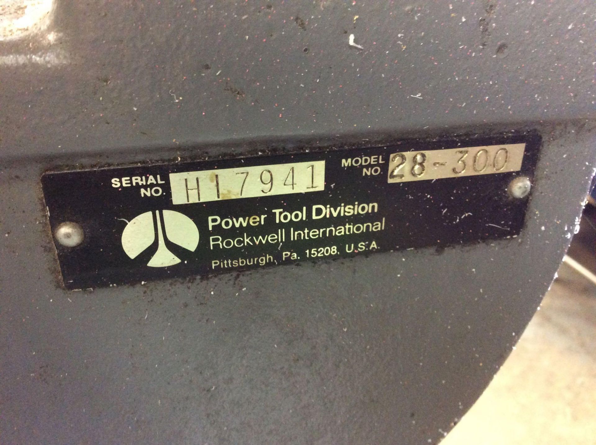 Rockwell 14" vertical bandsaw, mn 28-300, sn H-17941, 1 phase - Image 2 of 2