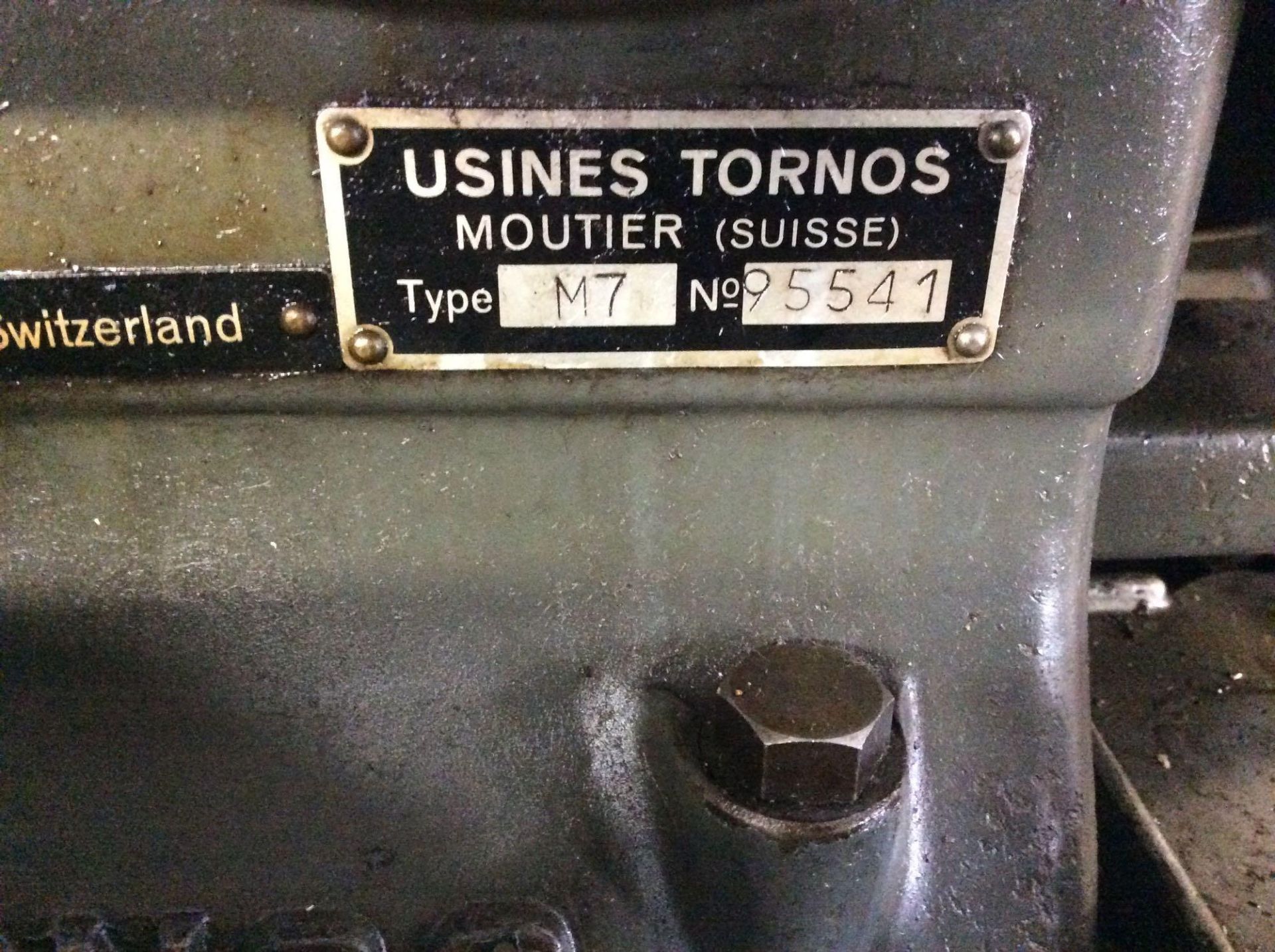 Tornos Moutier Suisse automatic screw machine, mn R7, sn 95541, spindle stop, XIII-Y sn 4080 attachm - Image 4 of 4