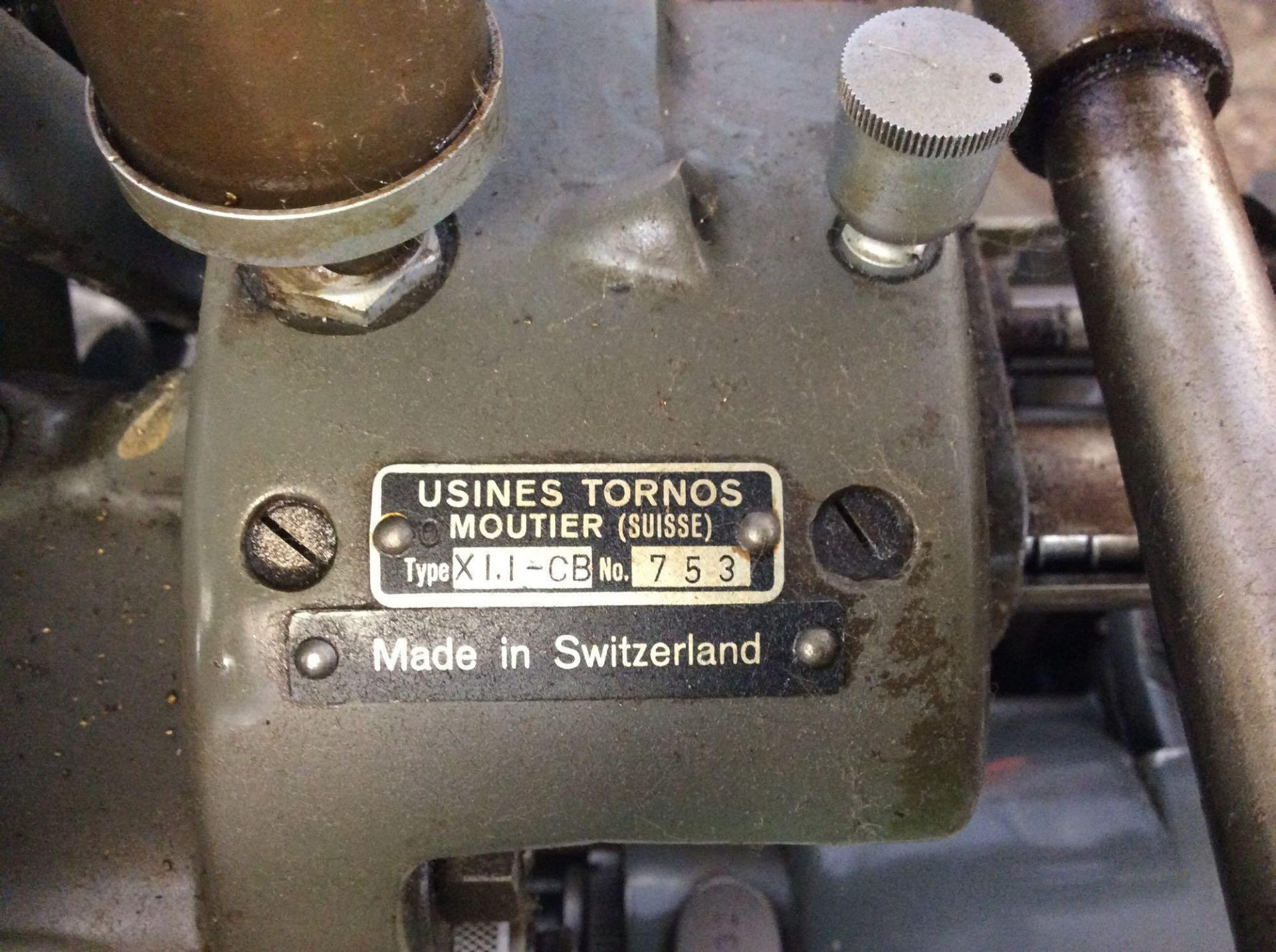 Tornos Moutier Suisse automatic screw machine, mn R125, sn 66932, spindle stop, XIII-Y sn 4059 and X - Image 6 of 7