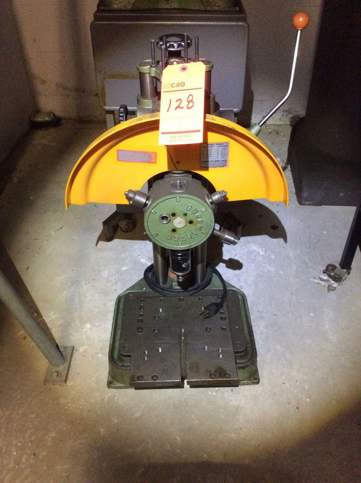 Burgmaster 6-spindle auto indexing turret drill, sn B8727, 1 phase