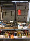 Large lot of asst drill bits, bores, reamers, etc