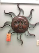 Lot of 12 asst "sun" wall art decor - (2) large aprox 33" diameter, and (10) aprox 15" diameter - lo