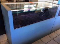 Lot of (2) display cases, each 48" long x 40" tall, with storage under