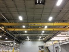 Spanmaster double girder bridge crane, 5 T capacity, 49' span with Yale 5 T electric cable fall hois