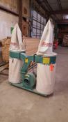 2004 Grizzly 2 bag portable dust collector, 3 horsepower, 1 phase, serial number 885-7988.