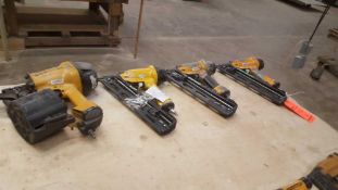 Lot of 4 assorted Bostitch nailers and staplers etc.